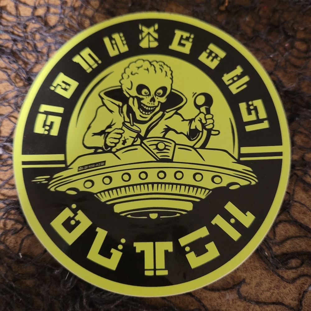Dutch Bros alien sticker